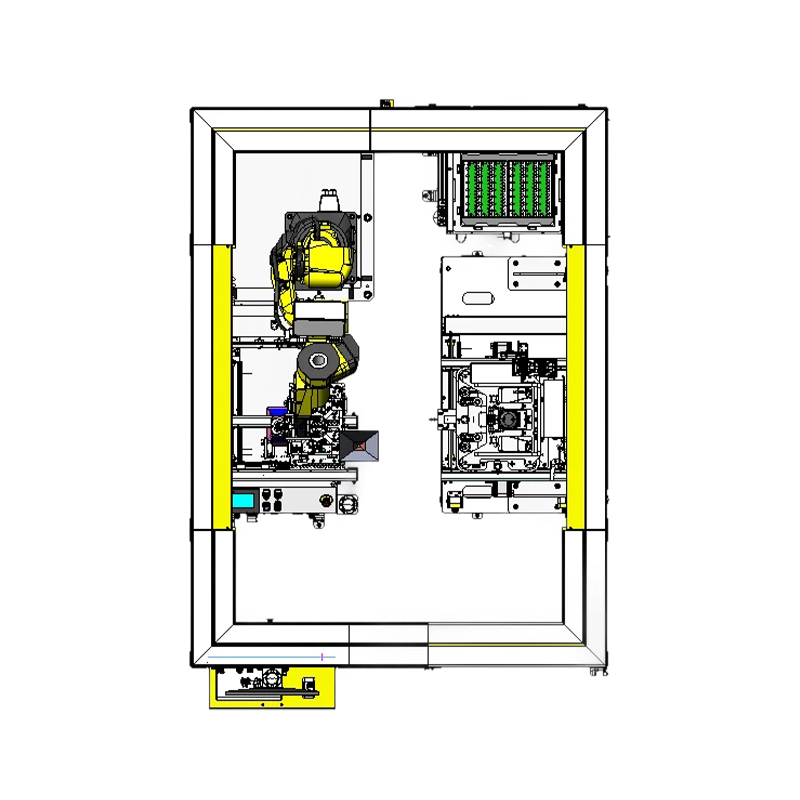 Automatic Robot Handling Workstation Before And After Washing
