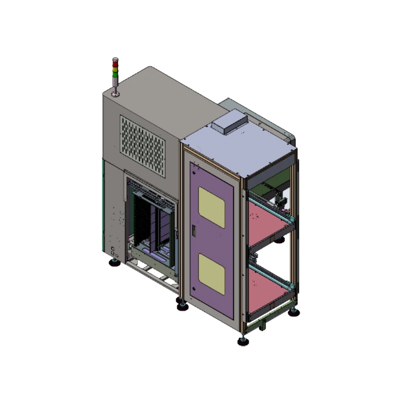 How does a three-in-one track machine achieve efficient, integrated PCB collection, buffering, and transfer operations?